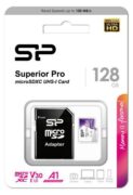 SILICON POWER κάρτα μνήμης microSDXC Superior Pro, 128GB, Class 10 UHS-I U3 A1 V30 2