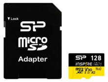SILICON POWER κάρτα μνήμης microSDXC Inspire, 128GB, UHS-I U3 A1 V30