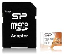 SILICON POWER κάρτα μνήμης microSDXC Superior Pro, 256GB, Class 10 UHS-I U3 A1 V30