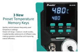 PROSKIT σταθμός αποκόλλησης SS-331NB με πιστόλι, 160-480°C 15