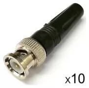 Βύσμα BNC male ST-09B για ομοαξονικά καλώδια CC-100/CC-200/RG-59, 10τμχ