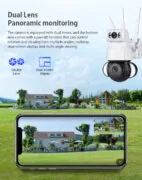 SECTEC smart κάμερα ST-428-4M-DL με προβολείς, dual lens, 4MP, Onvif PTZ 2