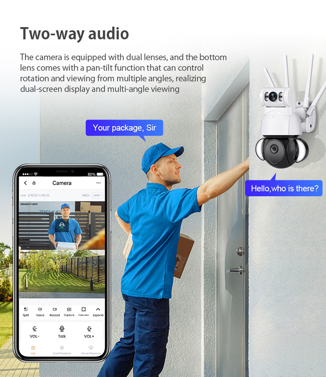 SECTEC smart κάμερα ST-428-4M-DL με προβολείς, dual lens, 4MP, Onvif PTZ 9 SECTEC smart κάμερα ST-428-4M-DL με προβολείς, dual lens, 4MP, Onvif PTZ - Image 7