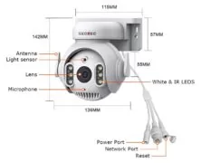 SECTEC smart κάμερα ST-515C-3MTY, 3MP, WiFi, SD, PTZ, IP65 9
