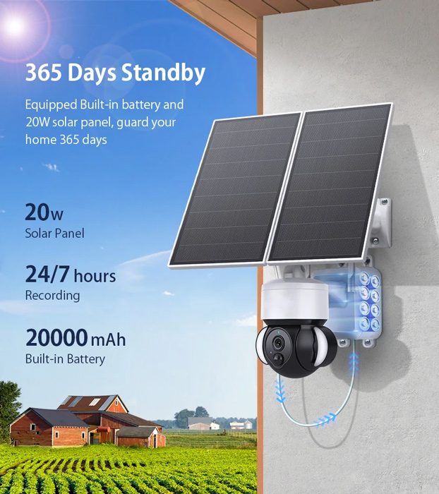 SECTEC smart ηλιακή κάμερα ST-518, 3MP, 4G, PIR, PTZ, SD, 20000mAh, IP65 5 SECTEC smart ηλιακή κάμερα ST-518, 3MP, 4G, PIR, PTZ, SD, 20000mAh, IP65 - Image 3