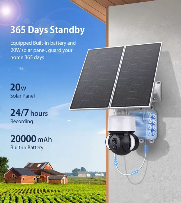 SECTEC smart ηλιακή κάμερα ST-518, 3MP, 4G, PIR, PTZ, SD, 20000mAh, IP65 5 SECTEC smart ηλιακή κάμερα ST-518, 3MP, 4G, PIR, PTZ, SD, 20000mAh, IP65 - Image 3