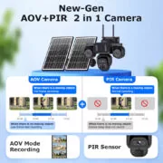 SECTEC smart ηλιακή κάμερα ST-523-9MAOV-4G-EU, triple lens, 3MP, 4G, SD, PTZ, IP66 2