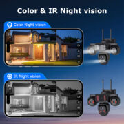 SECTEC smart ηλιακή κάμερα ST-523-9MAOV-4G-EU, triple lens, 3MP, 4G, SD, PTZ, IP66 3