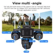 SECTEC smart ηλιακή κάμερα ST-523-9MAOV-4G-EU, triple lens, 3MP, 4G, SD, PTZ, IP66 12