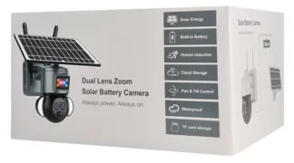 SECTEC smart ηλιακή κάμερα ST-558-6M-12X-4G-EU, προβολείς, 3MP, 4G, PTZ 6