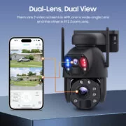 SECTEC smart ηλιακή κάμερα ST-598-6M-4G-20W-EU, 3MP dual lens, 20x zoom, 4G, SD, PTZ 2
