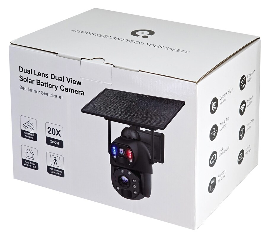 SECTEC smart ηλιακή κάμερα ST-598-6M-4G-20W-EU, 3MP dual lens, 20x zoom, 4G, SD, PTZ 9 SECTEC smart ηλιακή κάμερα ST-598-6M-4G-20W-EU, 3MP dual lens, 20x zoom, 4G, SD, PTZ - Image 7