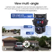 SECTEC smart ηλιακή κάμερα ST-598-6M-4G-20W-EU, 3MP dual lens, 20x zoom, 4G, SD, PTZ 9