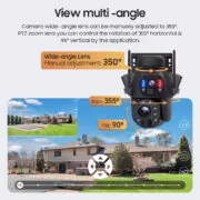 SECTEC smart ηλιακή κάμερα ST-5986M, 3MP dual lens, 20x zoom, WiFi, SD, PTZ 9