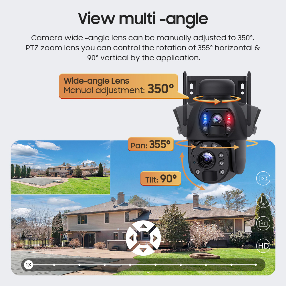 SECTEC smart ηλιακή κάμερα ST-5986M, 3MP dual lens, 20x zoom, WiFi, SD, PTZ 11 SECTEC smart ηλιακή κάμερα ST-5986M, 3MP dual lens, 20x zoom, WiFi, SD, PTZ - Image 9
