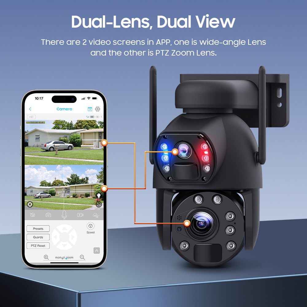 SECTEC smart ηλιακή κάμερα ST-5986M, 3MP dual lens, 20x zoom, 4G, SD, PTZ 4 SECTEC smart ηλιακή κάμερα ST-5986M, 3MP dual lens, 20x zoom, 4G, SD, PTZ - Image 2