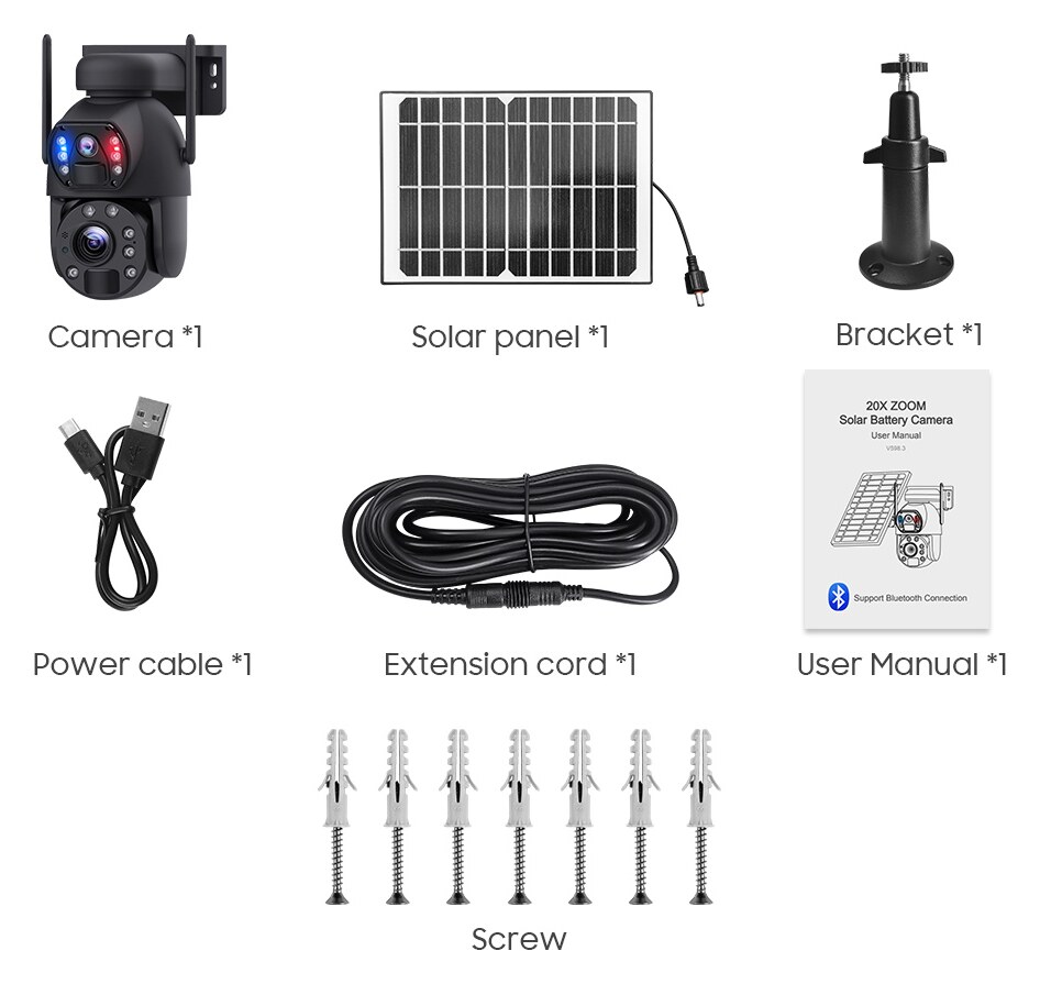 SECTEC smart ηλιακή κάμερα ST-5986M, 3MP dual lens, 20x zoom, 4G, SD, PTZ 8 SECTEC smart ηλιακή κάμερα ST-5986M, 3MP dual lens, 20x zoom, 4G, SD, PTZ - Image 6