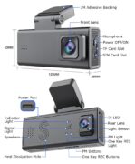 SECTEC smart κάμερα αυτοκινήτου ST-CC09-GPS-EU, μπροστινή/καμπίνας, 1080p, 4G, GPS 4