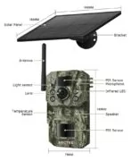SECTEC smart ηλιακή κάμερα κυνηγού ST-HC809, 3MP, 4G, PIR, SD, IP66 3