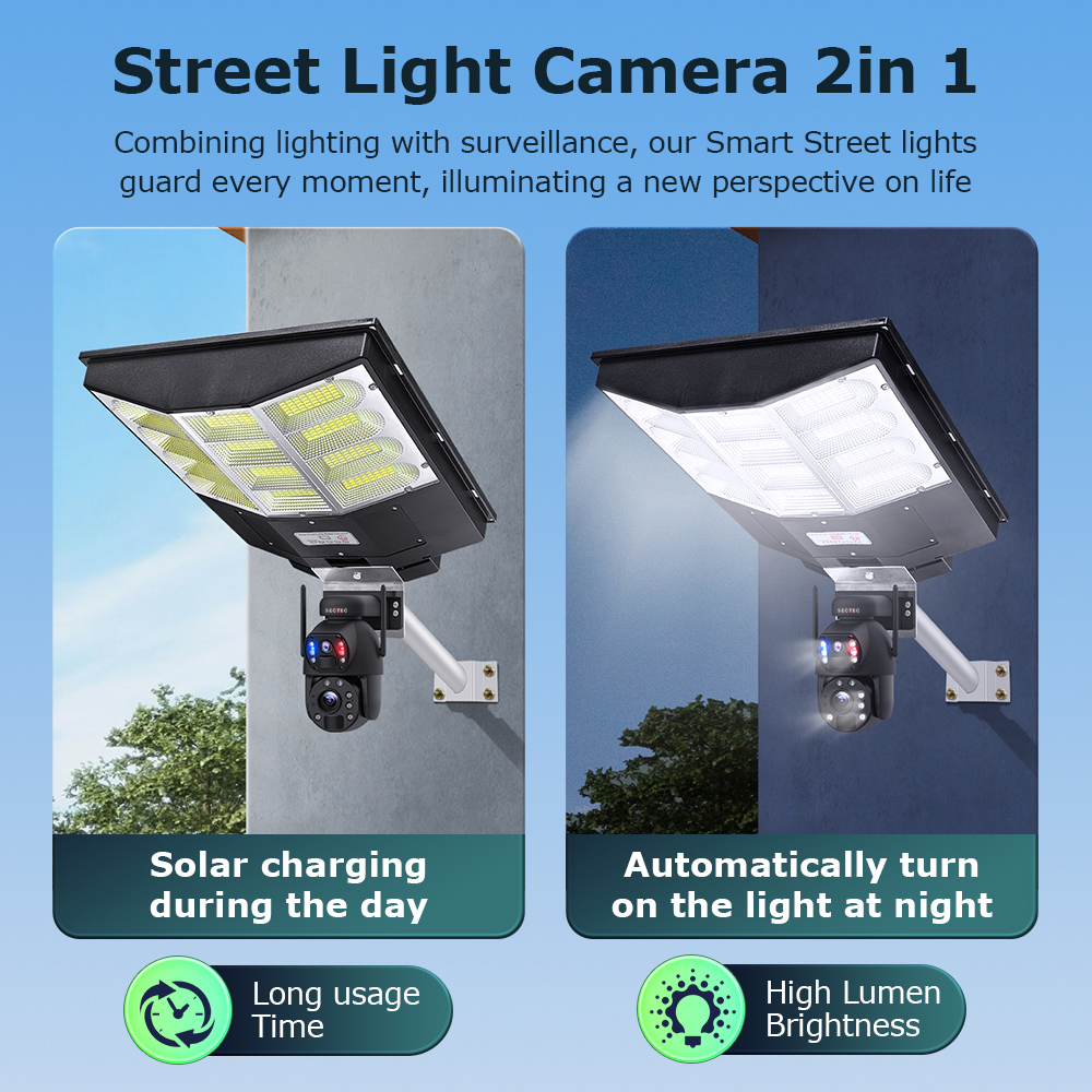 SECTEC smart ηλιακή κάμερα ST-LC598-EU με προβολέα, dual lens, 3MP, 4G, SD, PTZ, IP66 4 SECTEC smart ηλιακή κάμερα ST-LC598-EU με προβολέα, dual lens, 3MP, 4G, SD, PTZ, IP66 - Image 2