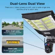 SECTEC smart ηλιακή κάμερα ST-LC598-EU με προβολέα, dual lens, 3MP, 4G, SD, PTZ, IP66 13