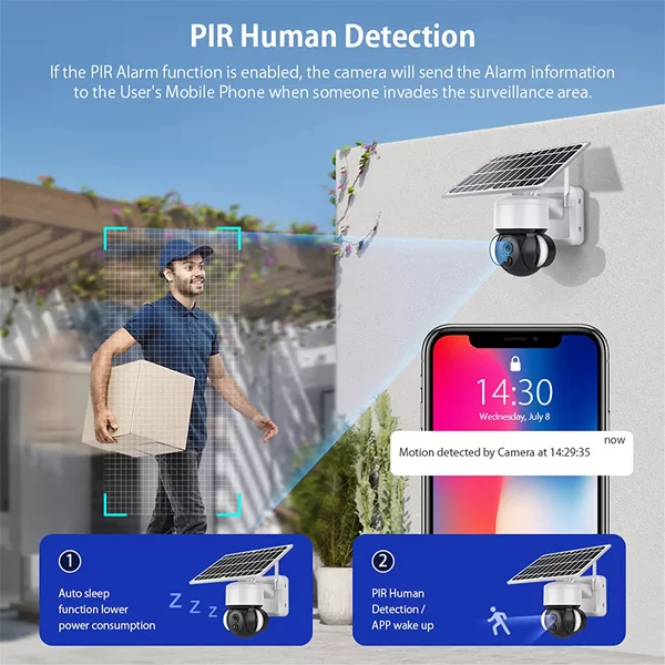 SECTEC smart ηλιακή κάμερα ST-S518M-3M με προβολείς, 3MP, Wi-Fi, PTZ 5 SECTEC smart ηλιακή κάμερα ST-S518M-3M με προβολείς, 3MP, Wi-Fi, PTZ - Image 3