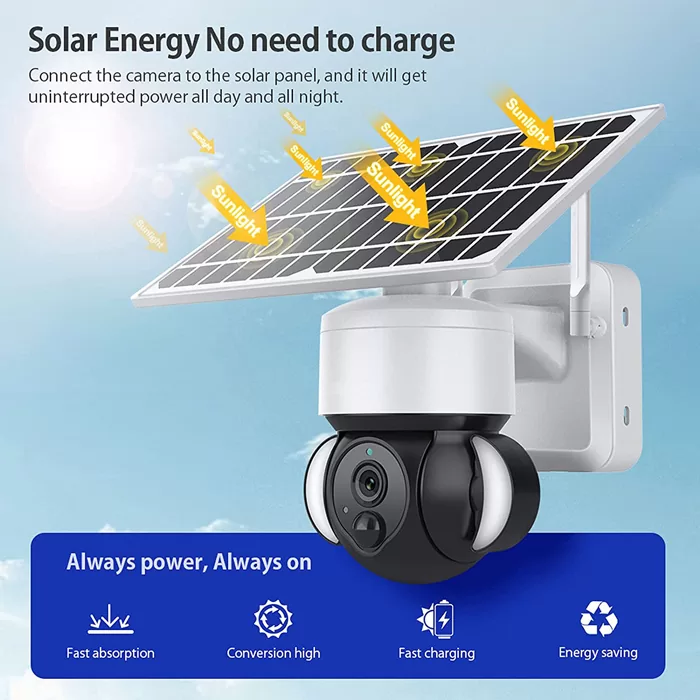 SECTEC smart ηλιακή κάμερα ST-S518M-3M με προβολείς, 3MP, Wi-Fi, PTZ 6 SECTEC smart ηλιακή κάμερα ST-S518M-3M με προβολείς, 3MP, Wi-Fi, PTZ - Image 4