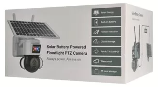 SECTEC smart ηλιακή κάμερα ST-S528M-4G-3MASR με προβολείς, 3MP, 4G, PTZ 7