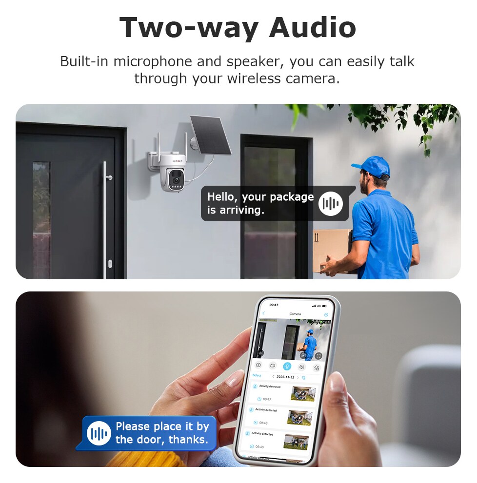 SECTEC σύστημα παρακολούθησης 4x smart ηλιακών καμερών ST-WRK04-EU με hub, 3MP, WiFi, SD, PTZ, IP66 17 SECTEC σύστημα παρακολούθησης 4x smart ηλιακών καμερών ST-WRK04-EU με hub, 3MP, WiFi, SD, PTZ, IP66 - Image 16
