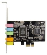 POWERTECH κάρτα επέκτασης ήχου PCIe σε 2x channel audio ST13, CMI8738 + ASM1083 3