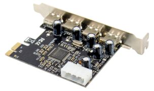 POWERTECH κάρτα επέκτασης PCIe σε 4x USB 2.0 ST622, 480Mbps, ASIX MCS9990 2