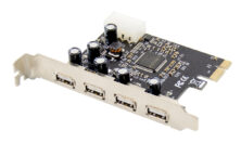 POWERTECH κάρτα επέκτασης PCIe σε 4x USB 2.0 ST622, 480Mbps, ASIX MCS9990