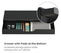 BRATECK επιτραπέζια βάση για οθόνη/laptop/smartphone/tablet STB-128-02 με συρτάρι, 13-32", έως 20kg, heavy duty, μαύρη 3