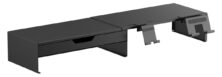 BRATECK επιτραπέζια βάση για οθόνη/laptop/smartphone/tablet STB-128-02 με συρτάρι, 13-32", έως 20kg, heavy duty, μαύρη