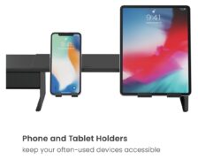 BRATECK επιτραπέζια βάση για οθόνη/laptop/smartphone/tablet STB-128-02 με συρτάρι, 13-32", έως 20kg, heavy duty, μαύρη 4