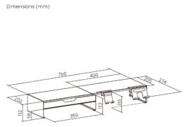 BRATECK επιτραπέζια βάση για οθόνη/laptop/smartphone/tablet STB-128-02 με συρτάρι, 13-32", έως 20kg, heavy duty, μαύρη 9