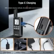Retevis RB667 pompodektis PMR446 othoni LCD USB-C