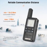 Retevis RB667 pompodektis PMR446 othoni LCD USB-C