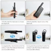 Retevis RB639P Mini Walkie Talkie PMR446 με USB-C & Bluetooth (Σετ 2 τεμάχια) 4