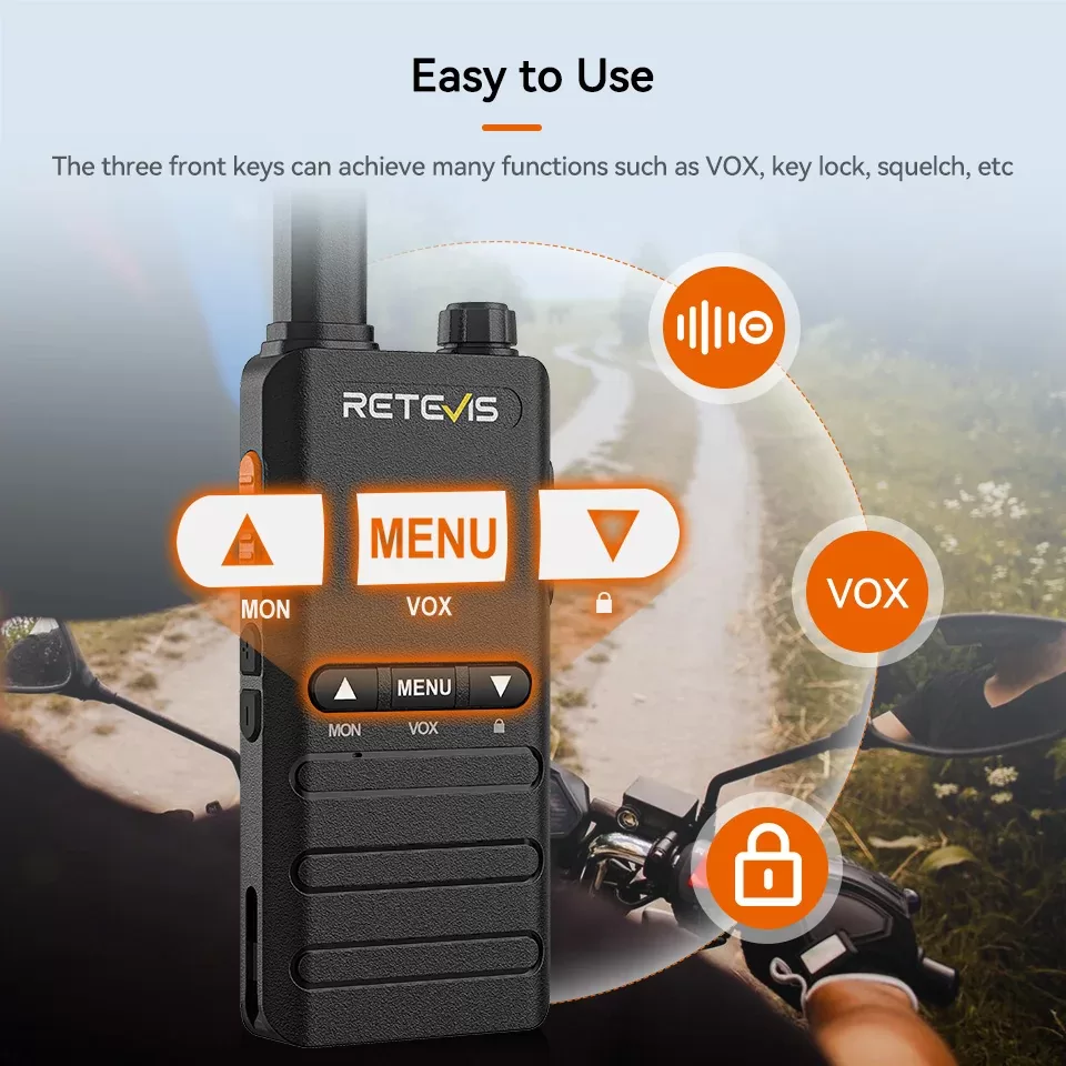 Retevis B63B Mini Ultra Slim Walkie Talkie PMR446 με USB-C και VOX (Σετ 2 τεμάχια) 5 Retevis B63B mini pompodektis PMR446 USB-C VOX
