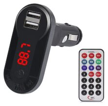 Car FM Transmitter T26 με LCD οθόνη, USB, SD, μαύρο