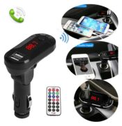 Car FM Transmitter T26 με LCD οθόνη, USB, SD, μαύρο 4