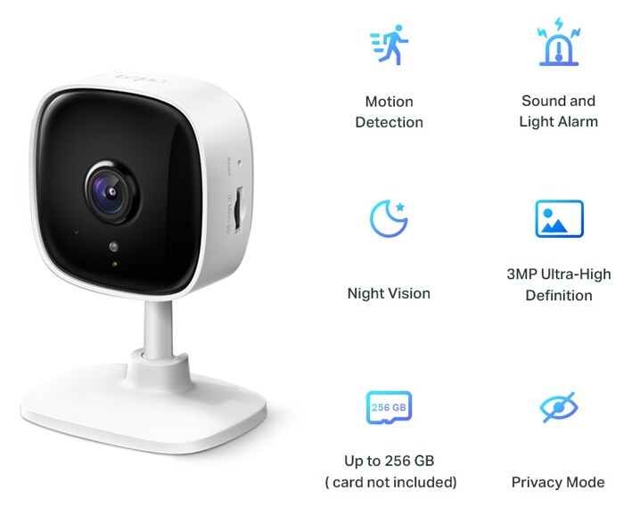 TP-LINK smart κάμερα Tapo C110, 2K, motion detection, Wi-Fi, Ver. 2.0 6 TP-LINK smart κάμερα Tapo C110, 2K, motion detection, Wi-Fi, Ver. 2.0 - Image 4