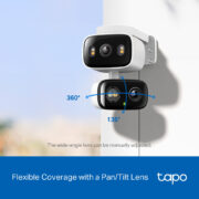 TP-LINK smart κάμερα Tapo C246D, dual lens, 2K/3MP, WiFi, PTZ, IP65, V1.0 3