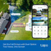 TP-LINK smart κάμερα Tapo C246D, dual lens, 2K/3MP, WiFi, PTZ, IP65, V1.0 7