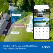 TP-LINK smart κάμερα Tapo C246D, dual lens, 2K/3MP, WiFi, PTZ, IP65, V1.0 7