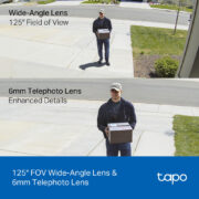 TP-LINK smart κάμερα Tapo C246D, dual lens, 2K/3MP, WiFi, PTZ, IP65, V1.0 8
