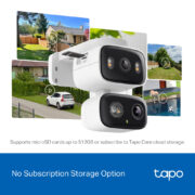 TP-LINK smart κάμερα Tapo C246D, dual lens, 2K/3MP, WiFi, PTZ, IP65, V1.0 13