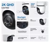TP-LINK smart κάμερα Tapo C520WS, 2K, WiFi, PTZ, IP66, V2.0 5