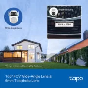 TP-LINK smart κάμερα Tapo C545D, dual lens, 2K/3MP, WiFi, PTZ, IP66, V1.0 7